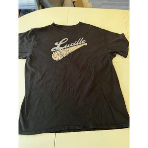 Lucille Bat Tee Mens Large Black Walking Dead